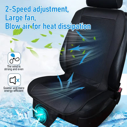 Powered Car Seat Cooler Ventilated Cushion 12V 24V Summer Cooling Pad Fast Air Blowing Reusable Seat Mat car seat covers