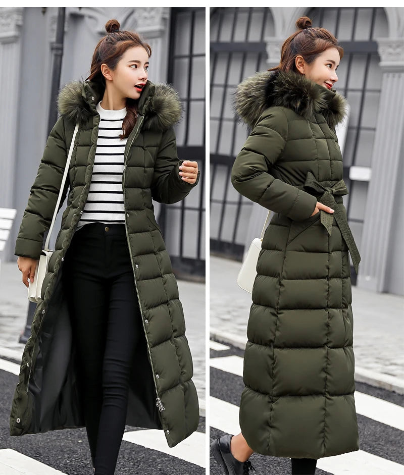 2024 - 2025  New Arrival Fashion Slim Women Winter Jacket Cotton Padded Warm Thicken Ladies Coat Long Coats Parka Womens Jackets