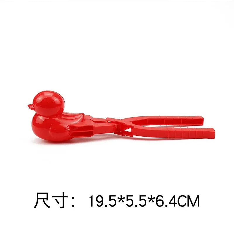 Cute Duck Shaped Snowball Maker Clip Children Outdoor Plastic Winter Snow Sand Mold Tool for Snowball Fight Outdoor Fun Sports