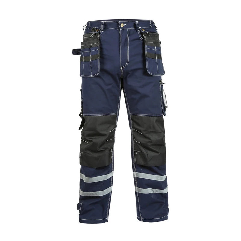 Electrician Men Working Pants Multi Functional Pockets Wear-resistance Workwear Trousers Reflective Work Mechanic Repair Mens Cargo Pants