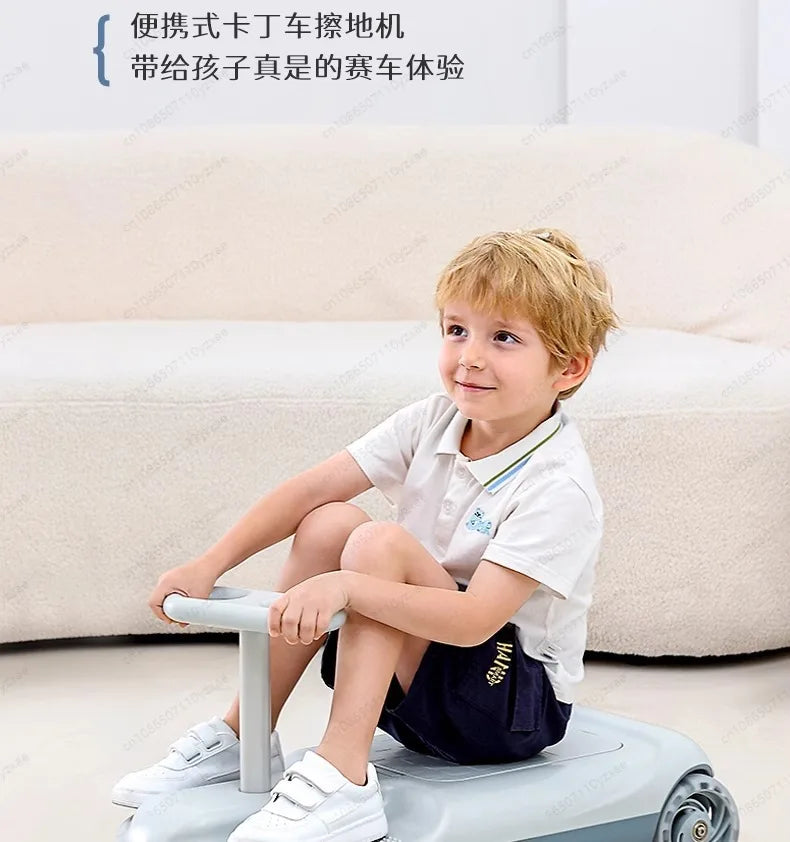 Truck, mop, play and clean.