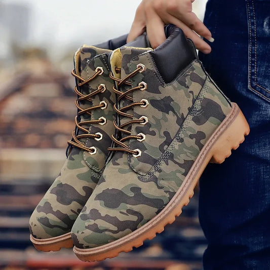TINTINOS Men Ankle Boots Trendy Boots Snow Boots Outdoor Casual Cheap Timber Boot Lover Autumn Winter Shoes Military Man Tactical Boot