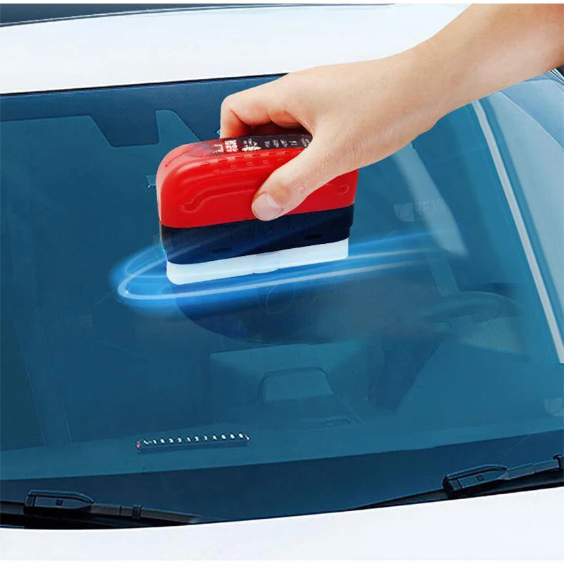 NEW 2024-2025 Car Glass Strong Gloss Cleaner Oil Film Remover Windshield Window Rearview Mirror Glass Cleaner Remover Dirt Car Cleaning Brush