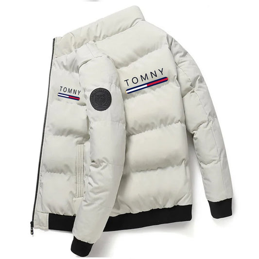 2025 Men's Cotton-padded Jacket, Tiger Head Logo, Short, Thick, Casual, Men's Parkas, Winter Trend, Windproof Jacket, xs-5XL