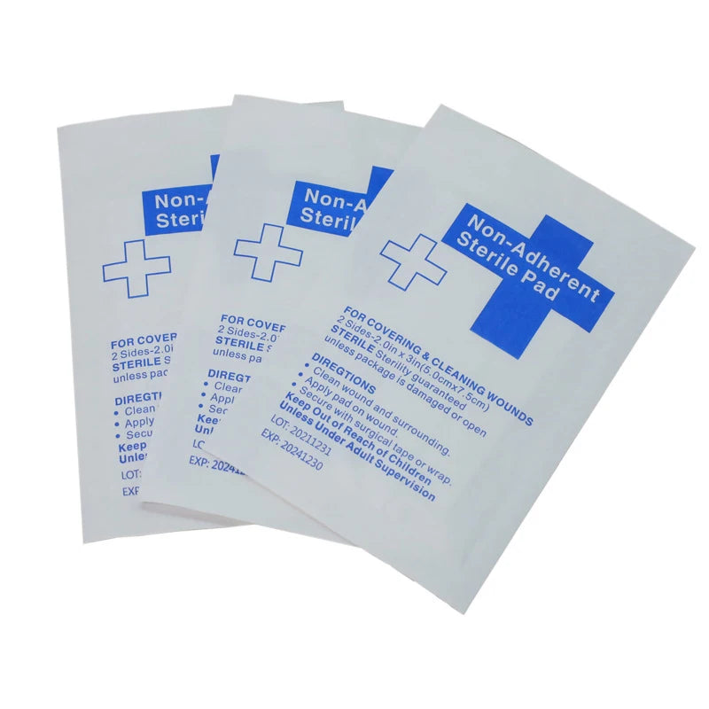 50Pcs Medical Absorbent Sterile Non-Adherent Pad Disposable Non-woven Hemostatic Wound Dressing Bloodsucking Pad