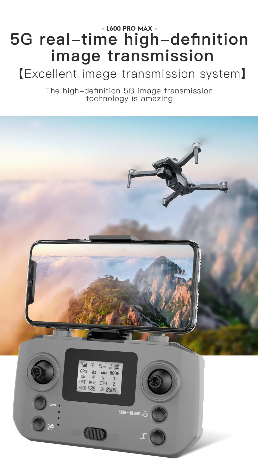 Big Sales now L600 PRO MAX GPS Drone Professional 4K 3-Axis PTZ HD Dual Camera Obstacle Avoidance Brushless Motor 5G WIFI RC Quadcopter Toys