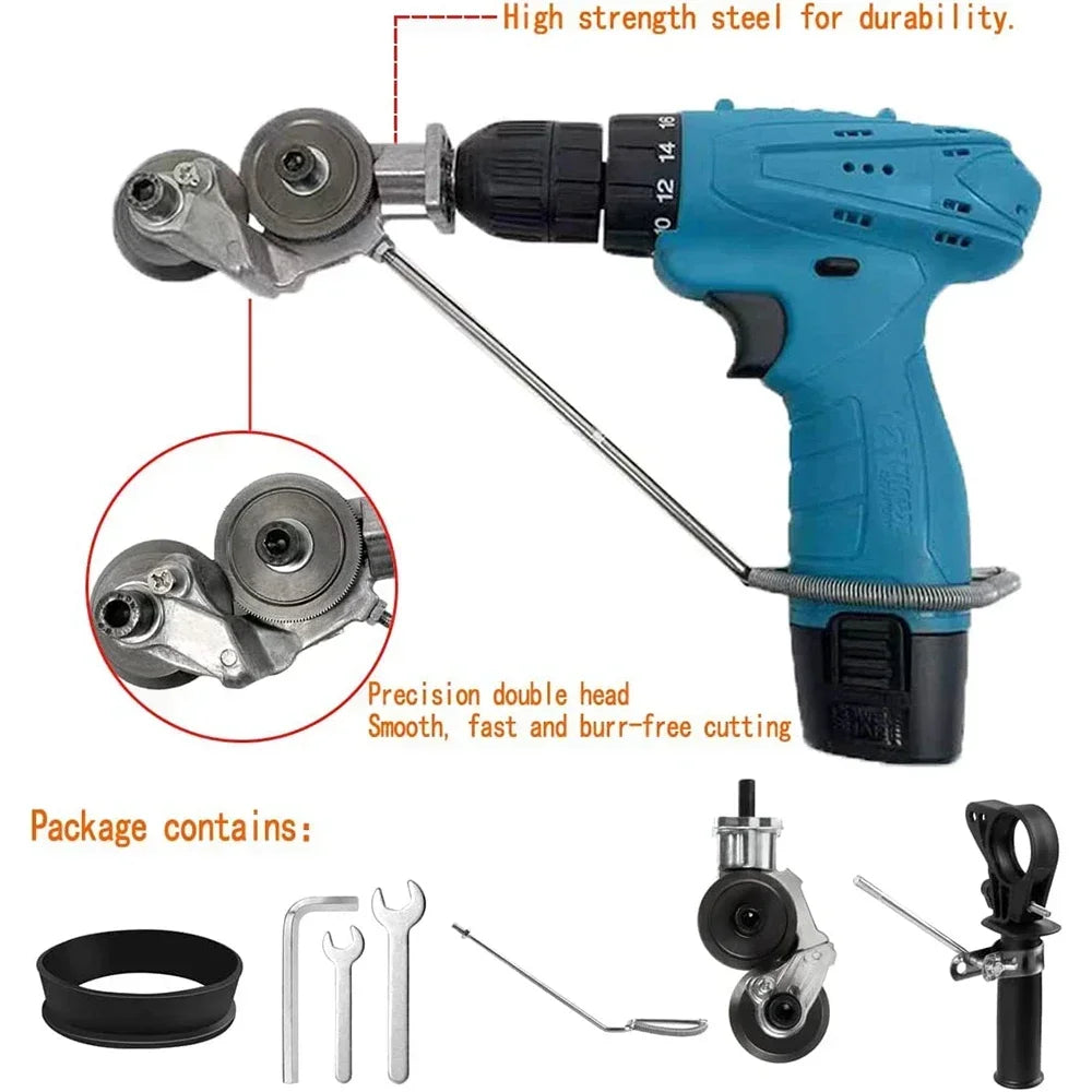Electric Drill Plate Cutter Metal Sheet Cutter Free Cutting Tool Saw Cutter Plate Punch Scissors Alloy Metal Cutting Accessories