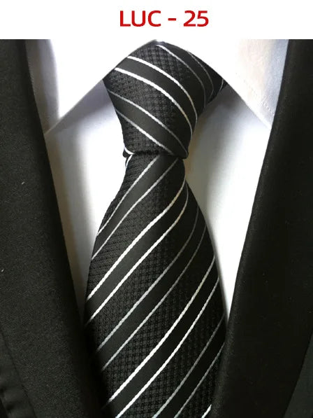 8cm Men's Tie Silk Plaids Floral Luxury Necktie Striped Ties For Men Business Formal Dresses Wedding Accessories Boy Tie