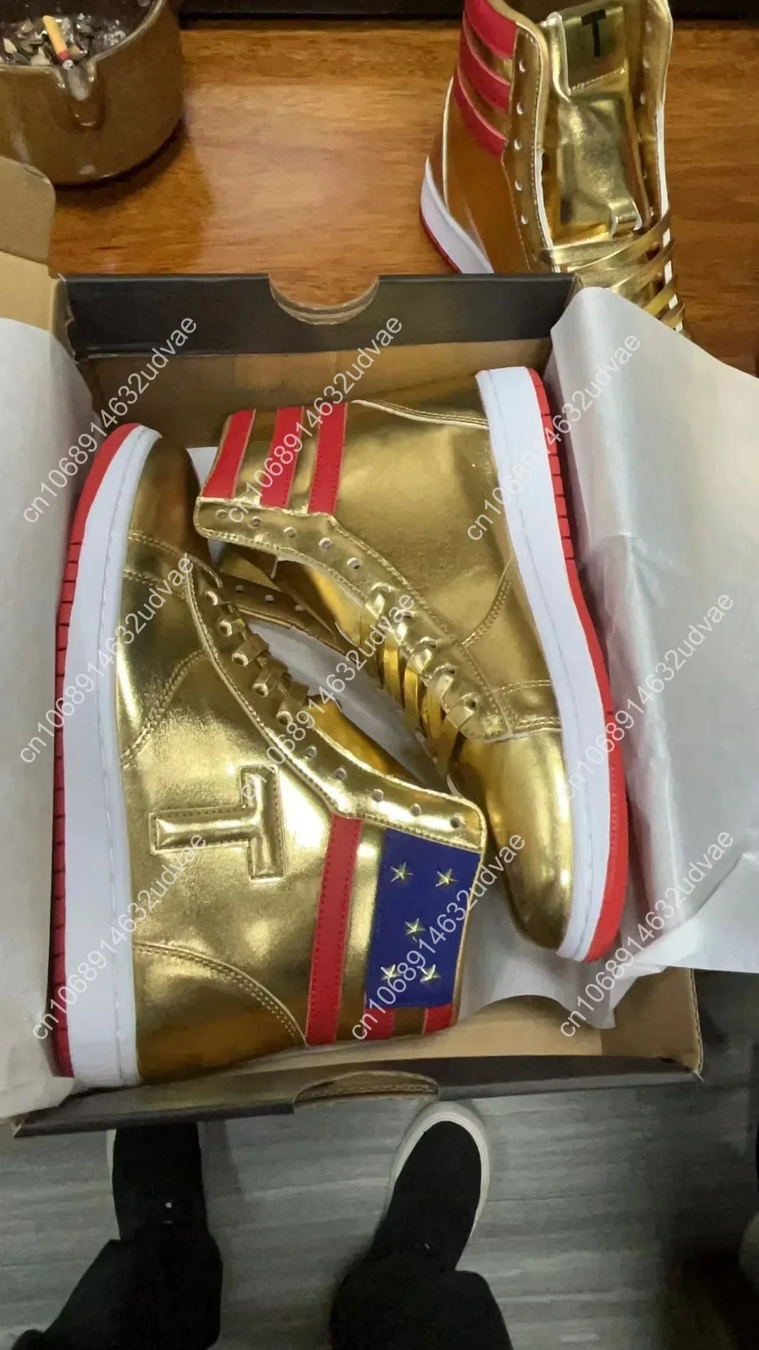 2024-2028 MAGA Trump Gold Silver Sneakers Never Surrender Donald Gold Trump Shoes 2024 MAGA Never Surrender Shoe Sneaker Basketball Mens Womens Casual Boots Road Shoe Big Size 47 48
