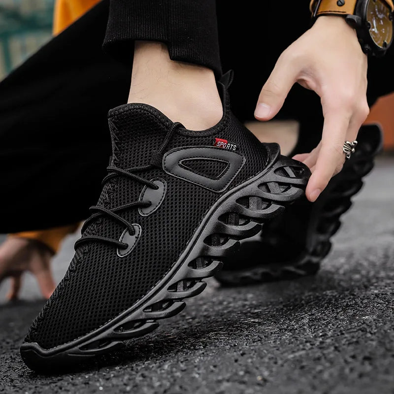 New 2024 Hot Selling Men's Mesh Lace-up Casual Sneakers Fashion Brand for Men's Shoes Light Breathable Tennis Shoe Outdoor Sport Shoes