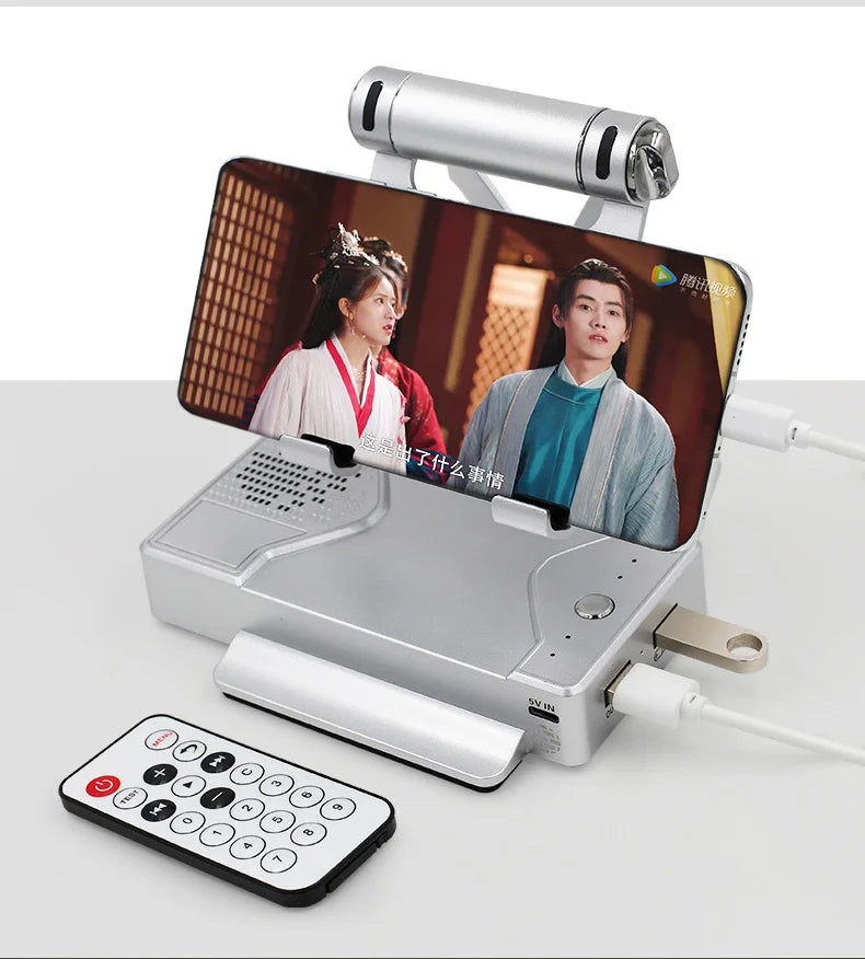 Metal Phone Holder Power Bank 10000mAh Bluetooth Speaker 3 in 1 Multifunctional Stand for Universal Mobile Phone