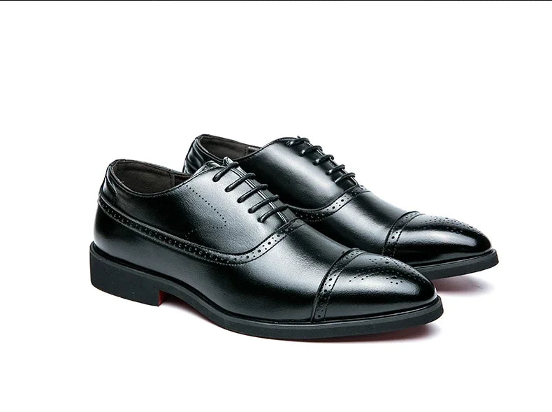 Our New Collections 2024-2025 Men's Formal  Shoes Red Sole Fashion Business Casual Party Banquet Daily Retro Carved Lace-up Brogue Dress Wedding Shoes Size 48