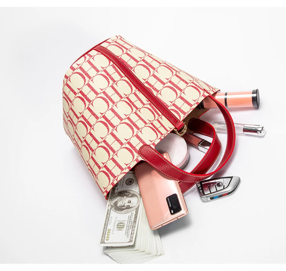 Luxury Brand 2024-2025 Fashion Women's Handbag PVC Jacquard Texture Women's Shoulder Bag Large Capacity Commuter Travel Crossbody Bag FREE SHIPPING