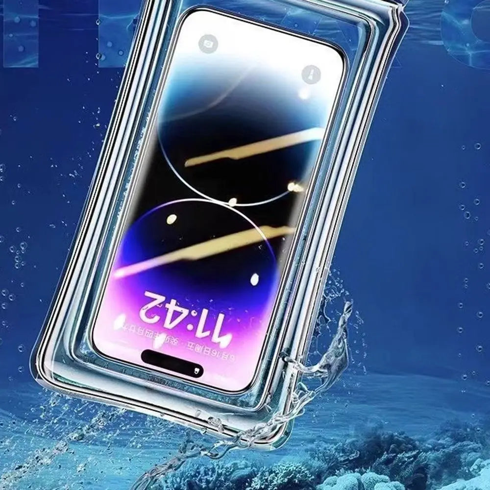 Transparent Waterproof Phone Case Touch Screen Under 7.0 inches Mobile Phone Cover with Lanyard Phone Pouch