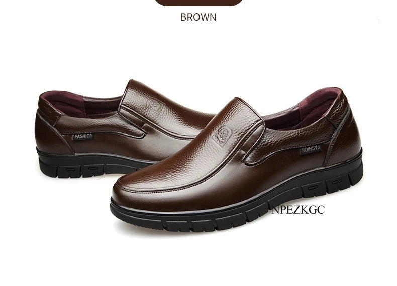 Handmade Men Shoes Genuine Leather Casual Shoes For Men Flat Platform Walking Shoes Outdoor Footwear Loafers Breathable Sneakers