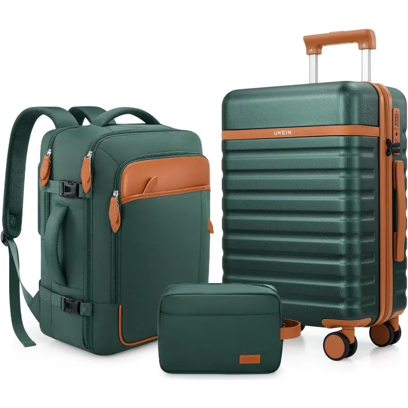 Luggage Sets 3 Piece, Carry On Luggage 20 Inch With Spinner Wheels,PC Hardside Suitcase Set with TSA Lock,Durable Carry(20inch)