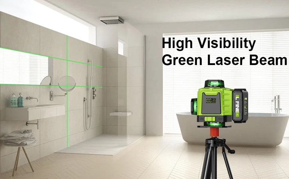 Lfine 4D 16 Lines 360°Self-leveling Laser Levels with Tripod and Suitcase Horizontal And Vertical Professional Laser Level Tool