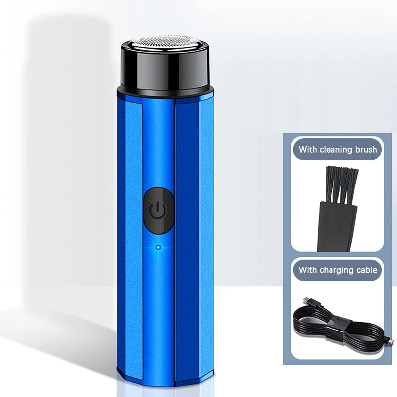 Portable Mini Electric Shaver For Men Electric Razor Beard Knife USB Charging Men's Shavers Face Body Razor Shaving Machine buy one and get Free laptop stand free shipping