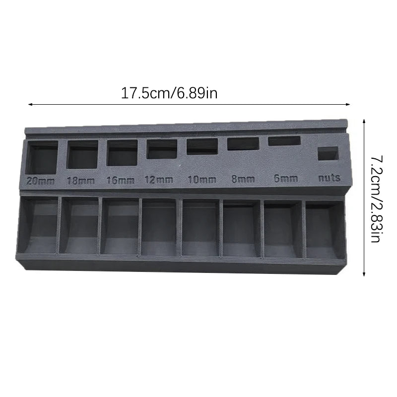M3 Bolt Sorter, Bolt/Screw Length Sorter Tray With 7 Measuring Slots, 3D Printed M3 Screw Sort Tray For Precision Organization