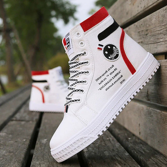 Men's Skateboarding Shoes High-Top Sneakers Casual Sports Shoes Men Street Shoes Men Flats Leather Walking Shoes Chaussure Homme