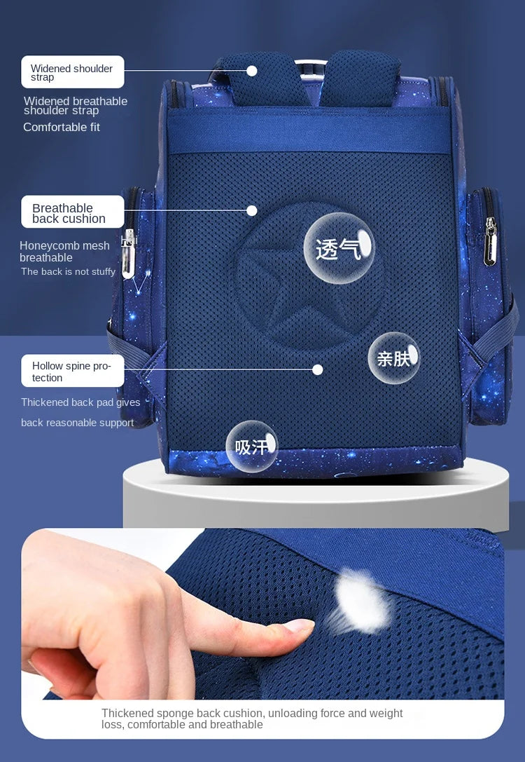 FREE SHIPPING Astronaut Backpacks For School Children Large Capacity School Bags For Boys Primary School Bookbag Kids Bag With Lunchbox FREE SHIPPING FREE SHIPPING