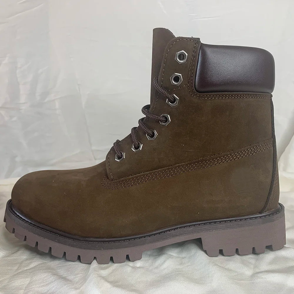 TINTINOS Ein Gedi Motorcycle Boots Genuine Leather Top Layer Cowhide Thick Bottom Non-slip Strong Spring and Autumn Fashion Men's Shoes B