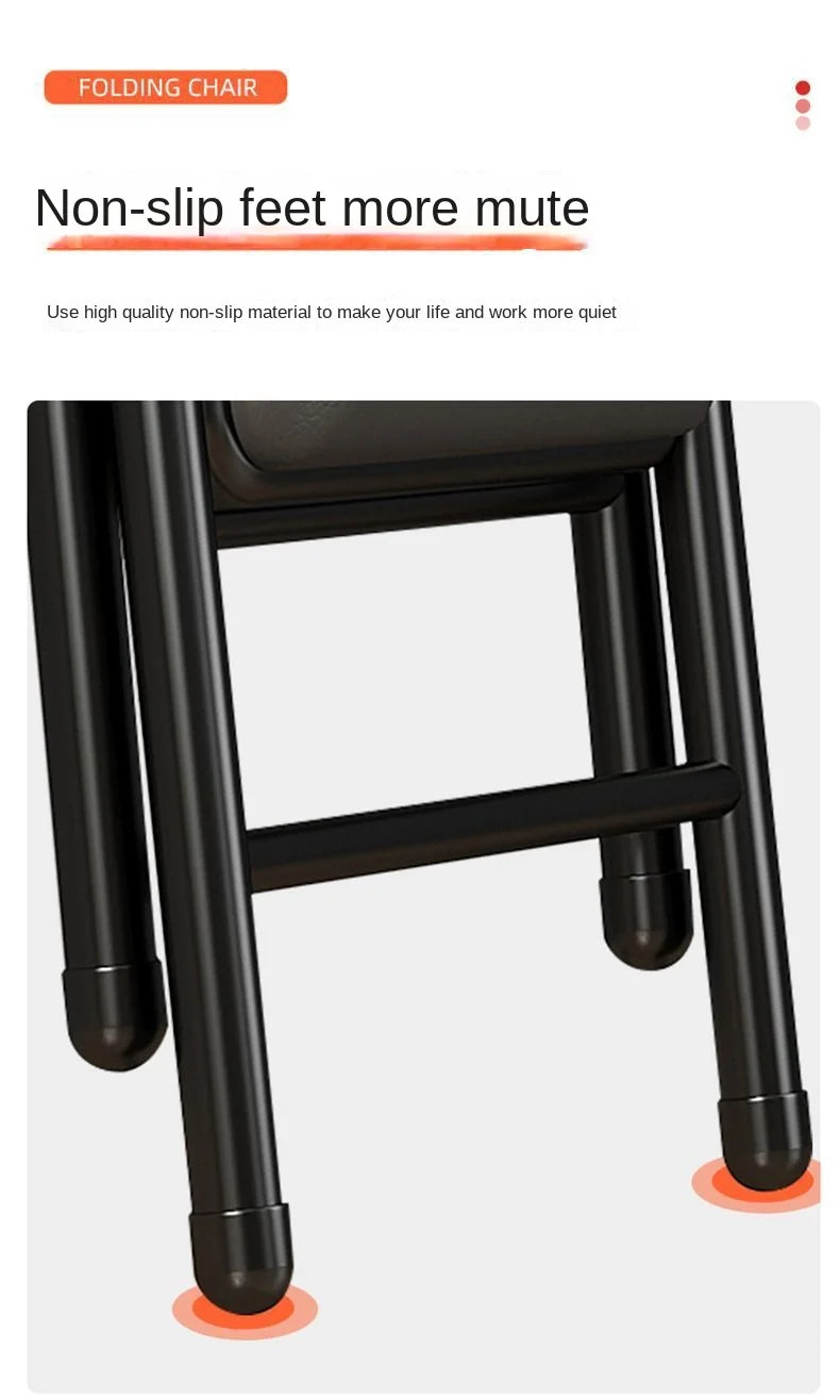 Simple Stool Backrest Chair Household Folding Chair Portable Computer Chair Training Conference Chair Dining Dormitory Office