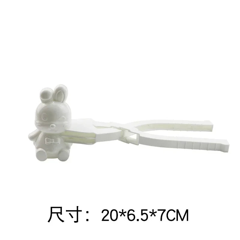 Cute Duck Shaped Snowball Maker Clip Children Outdoor Plastic Winter Snow Sand Mold Tool for Snowball Fight Outdoor Fun Sports