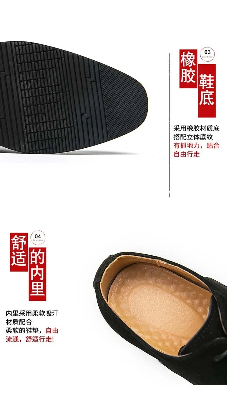 New 2024-2025 Men New Fashion Derby Shoes Pointed Anti Fleece Leather Lace up Business Dress Leather Shoes Black Brown Size 38-48