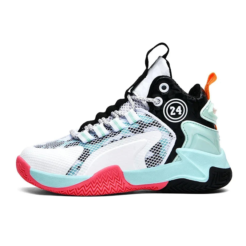 New Kids Basketball Shoes Boys Original Professional Men Field Breathable Gym Cushion Women Basketball Boots Tennis Sports Shoes