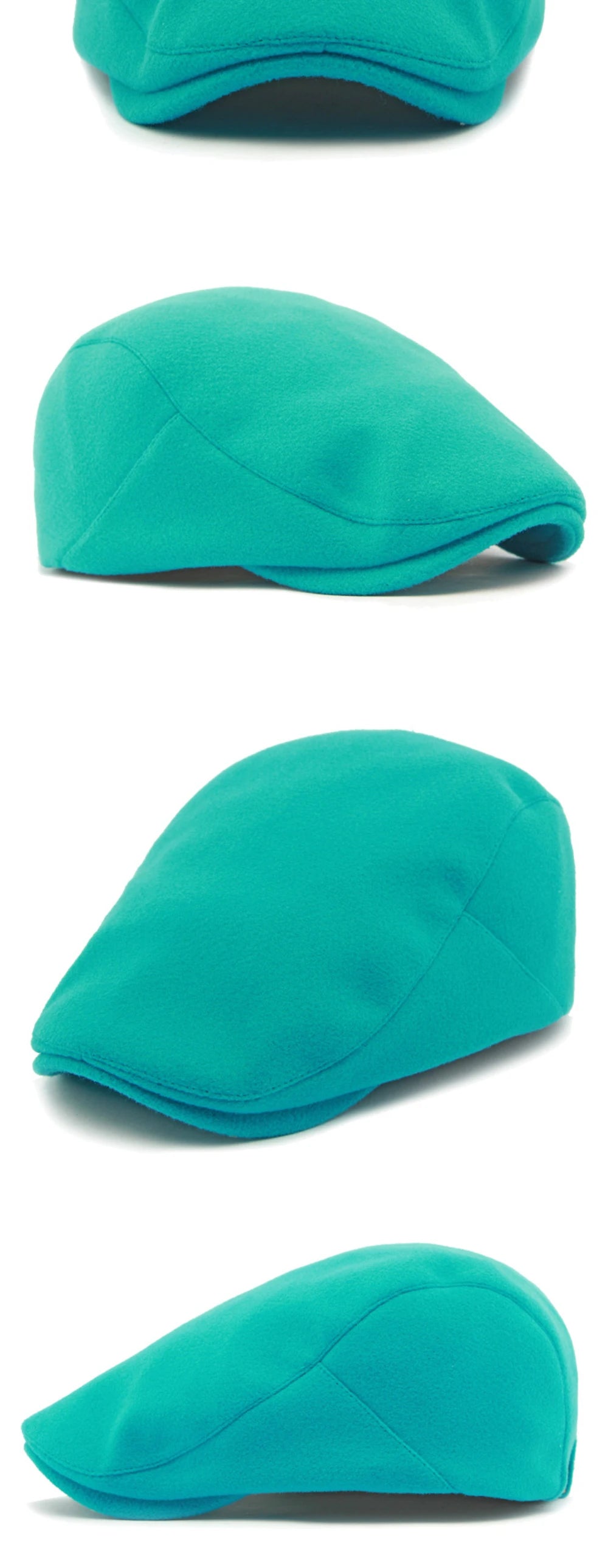 NEW 2025 Collections HT4292 Beret Cap Autumn Winter Cap Women Hat Solid Plain Artist Painter Beret Hat Adjustable   Flat Cap Men Wool Beret