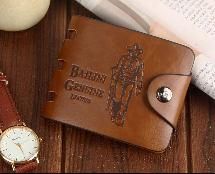 Brand New Collection 2024-2025 Man's wallets High Quality Retro Hunter Wallets Men Credit Business Card Holders Money Clip With Buckle Male Purses