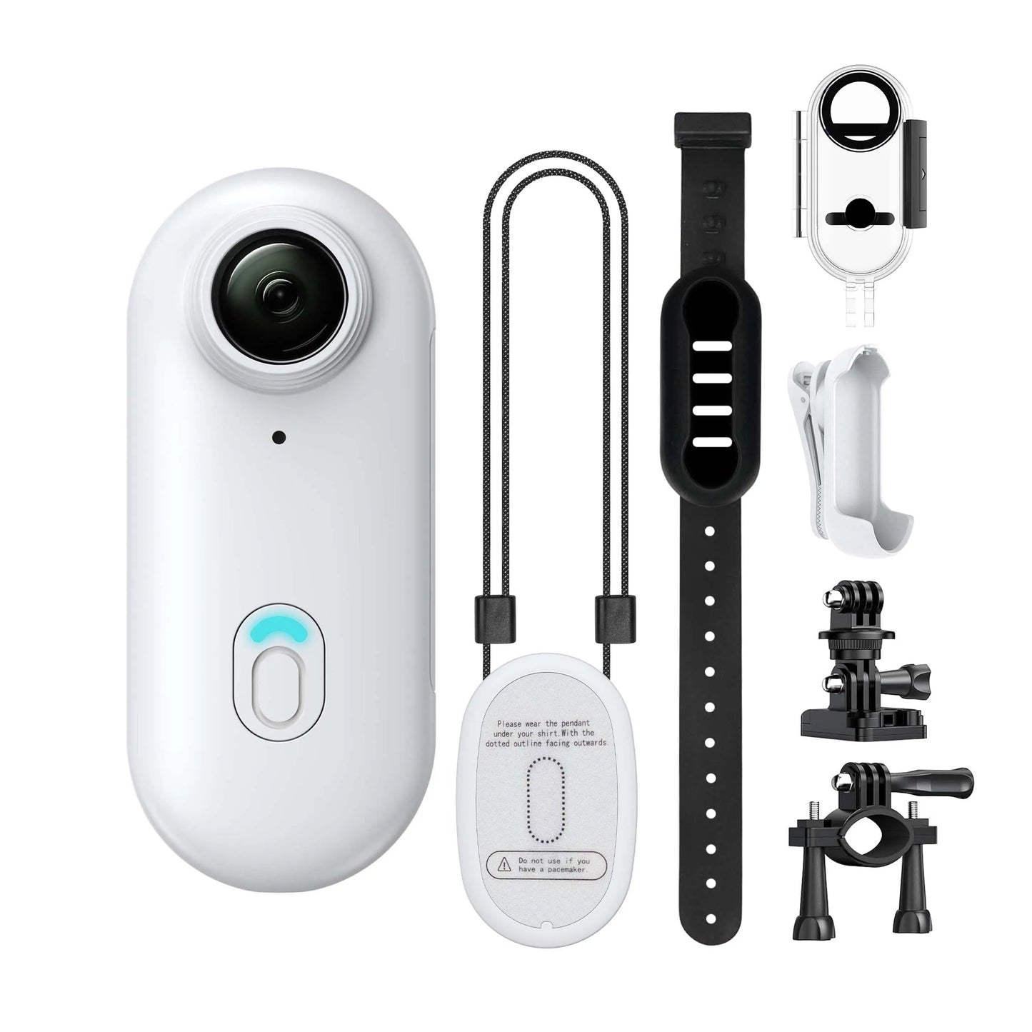 4K Mini WiFi Action Camera Thumb POV Camera Portable Body Cam Wearable Sports Camera with Waterproof Case Cycling Travel