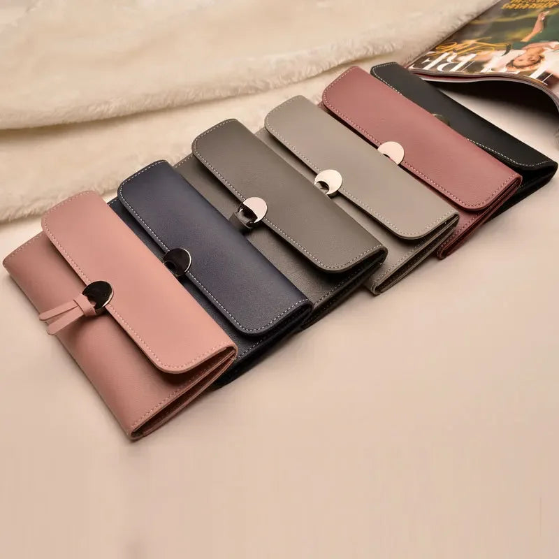 2024 Fashion Long Women Wallets High Quality PU Leather Women's Purse and Wallet Design Lady Party Clutch Female Card Holder