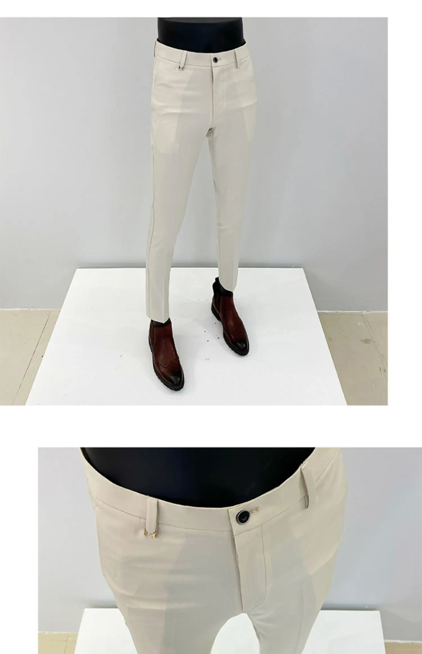 Men Suit Pants Formal Trousers Pantalone Hombre Stretch Slim Solid Color Casual Dress Full Length Pants Fashion New Men Clothing- FREE Laptop Stand is offer if you buy a pant