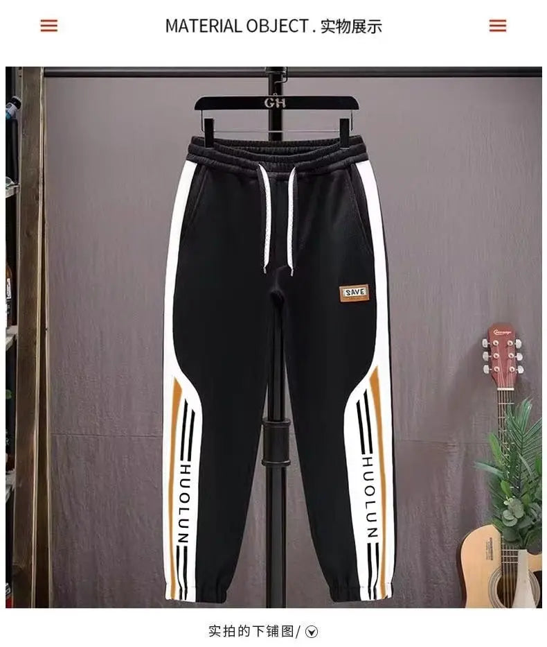 2025 Fashion Men's Tracksuit Autumn Long Sleeved Red Sweatshirt Sports Pants 2 piece Set Mens Casual Suit  Jogging Men Clothes