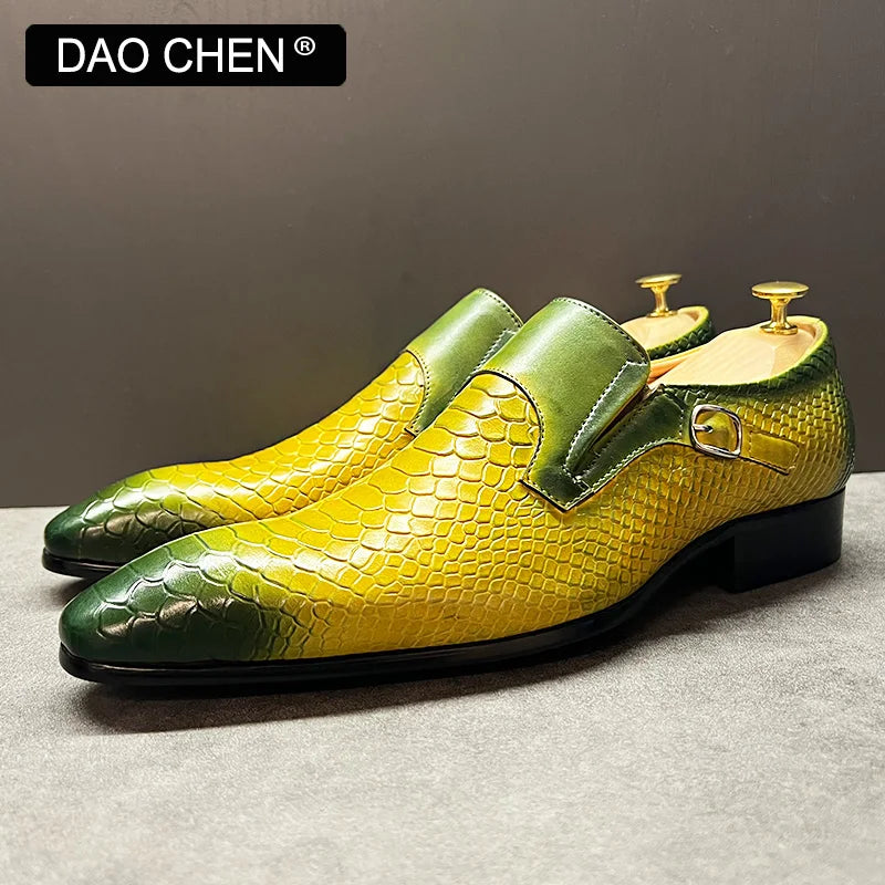 NEW 2024 ITALIAN MEN LOAFERS SHOES BLACK MIXED COLORS SLIP ON REAL LEATHER MEMS DRESS SHOES WEDDING OFFICE BANQUET CASUAL SHOES