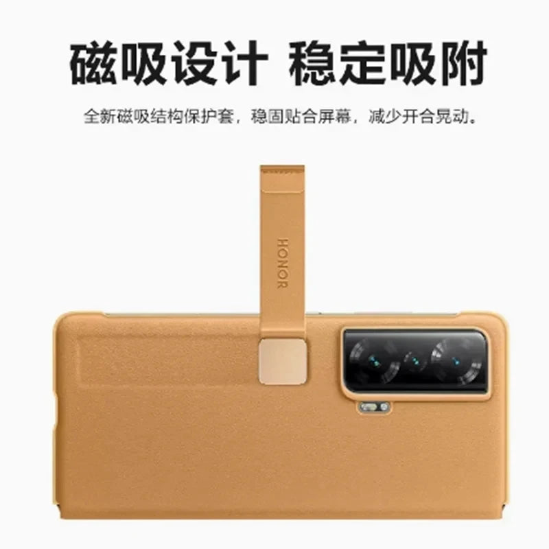 Luxury Business Smart View Flip Leather Phone Case For Honor Window Sleep Wake UP Stand Protective Back Shell