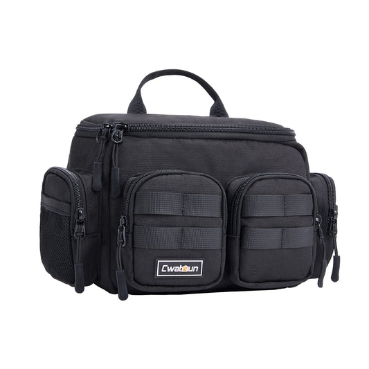 Camera Bag Travel Shoulder Bag Available for 1 Camera + 1 Lens Water-resistant Shock-proof Camera Case for SLR Camera Body/ Lens