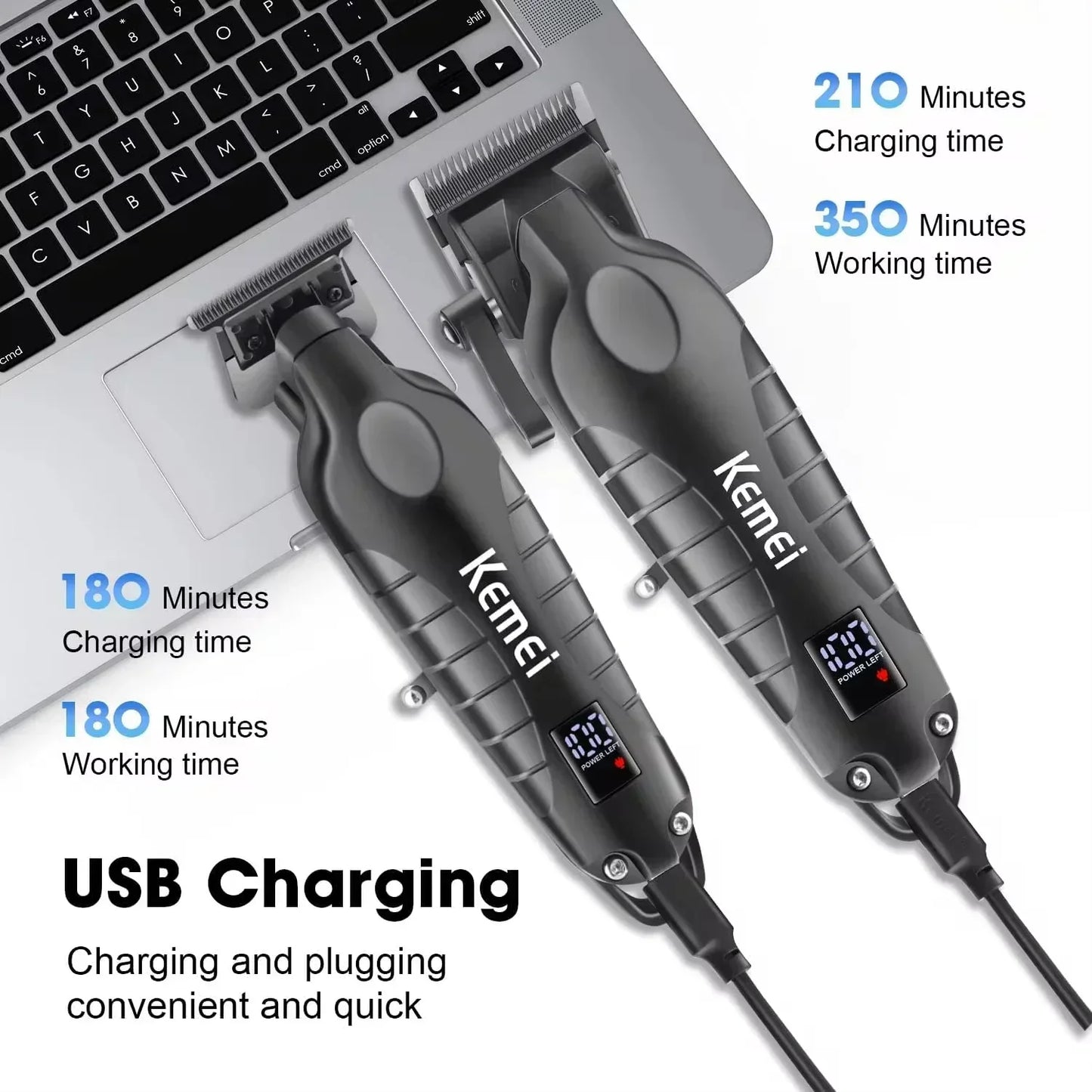 Kemei KM-2290 KM-2293 KM-T95 New Professional Cutting Machine Electric Shaver Hair Trimmers With LCD Display Men's Hair Clipper