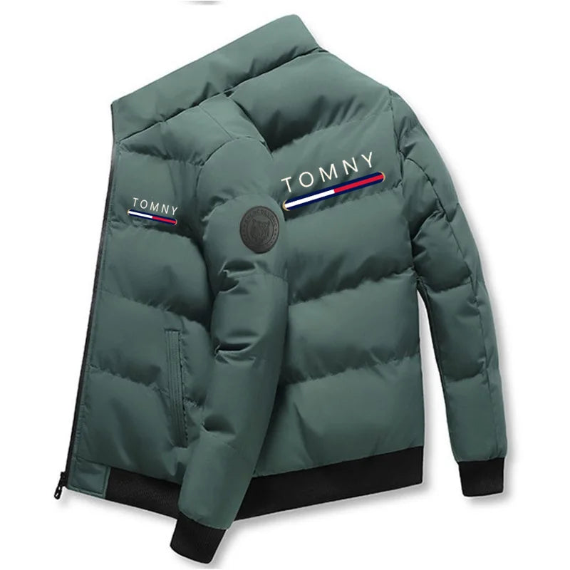2025 Men's Cotton-padded Jacket, Tiger Head Logo, Short, Thick, Casual, Men's Parkas, Winter Trend, Windproof Jacket, xs-5XL