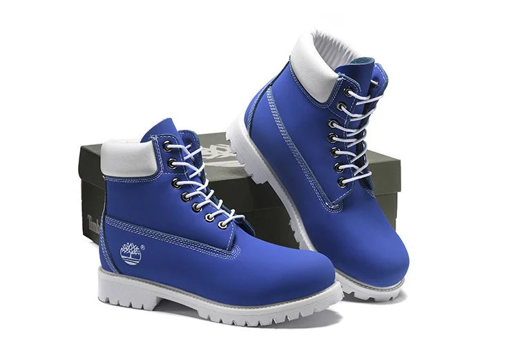 Brand New 2024 TIMBERLAND Men 10061 Sky Blue White Male Motorcycle Martin Ankle Walking Boots Men's Outdoor Leather Street Hiking Shoes 40-46 we offer 10% off for any purchases