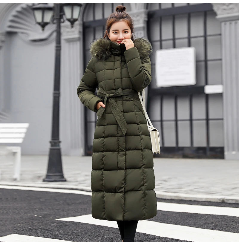 2024 - 2025  New Arrival Fashion Slim Women Winter Jacket Cotton Padded Warm Thicken Ladies Coat Long Coats Parka Womens Jackets