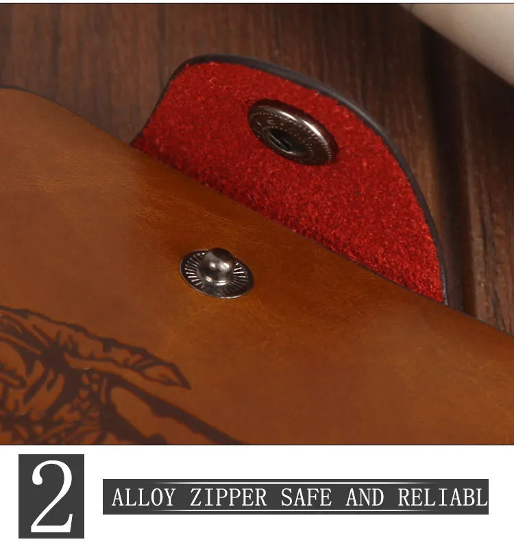 Brand New Collection 2024-2025 Man's wallets High Quality Retro Hunter Wallets Men Credit Business Card Holders Money Clip With Buckle Male Purses