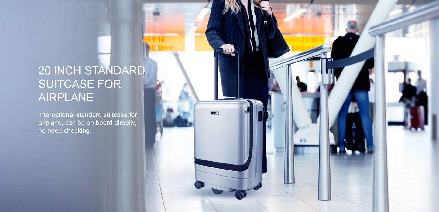 Airwheel Smart Following Suitcase SR5 20 Inch Smart Auto Follow Luggage Aluminum Carry On Smart Suitcase Travel Bags Trolley
