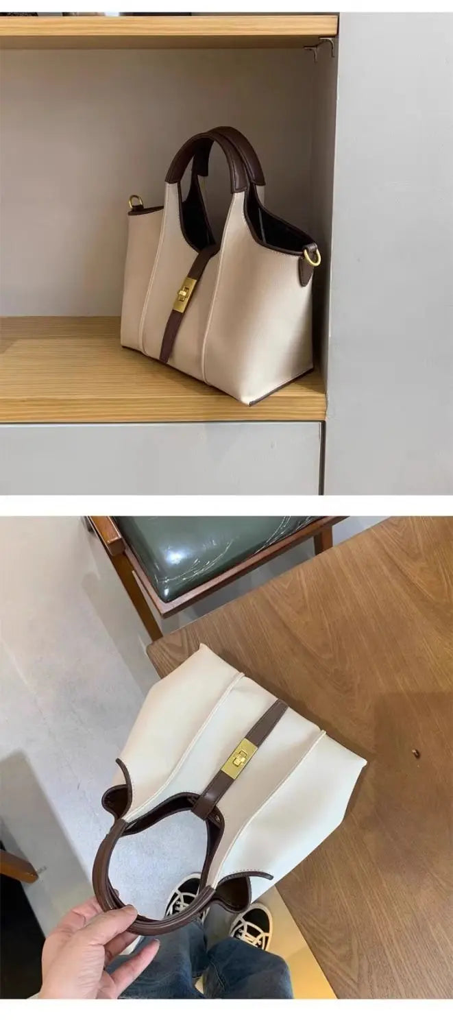 Brand New Collection 2024-2025  New Large Capacity Grocery Basket Shoulder Bag Bag with Pouch Fashion Brand Handbag Female Commuting All-match