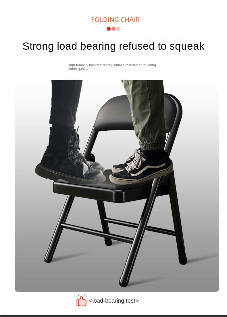 Simple Stool Backrest Chair Household Folding Chair Portable Computer Chair Training Conference Chair Dining Dormitory Office