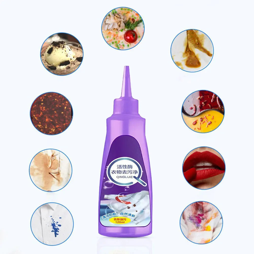NEW 2024-2025 120Ml Laundry Stain Removers Spray Portable Active Enzyme Clothing Stain Removal Agents for Down Jacket T-Shirt
