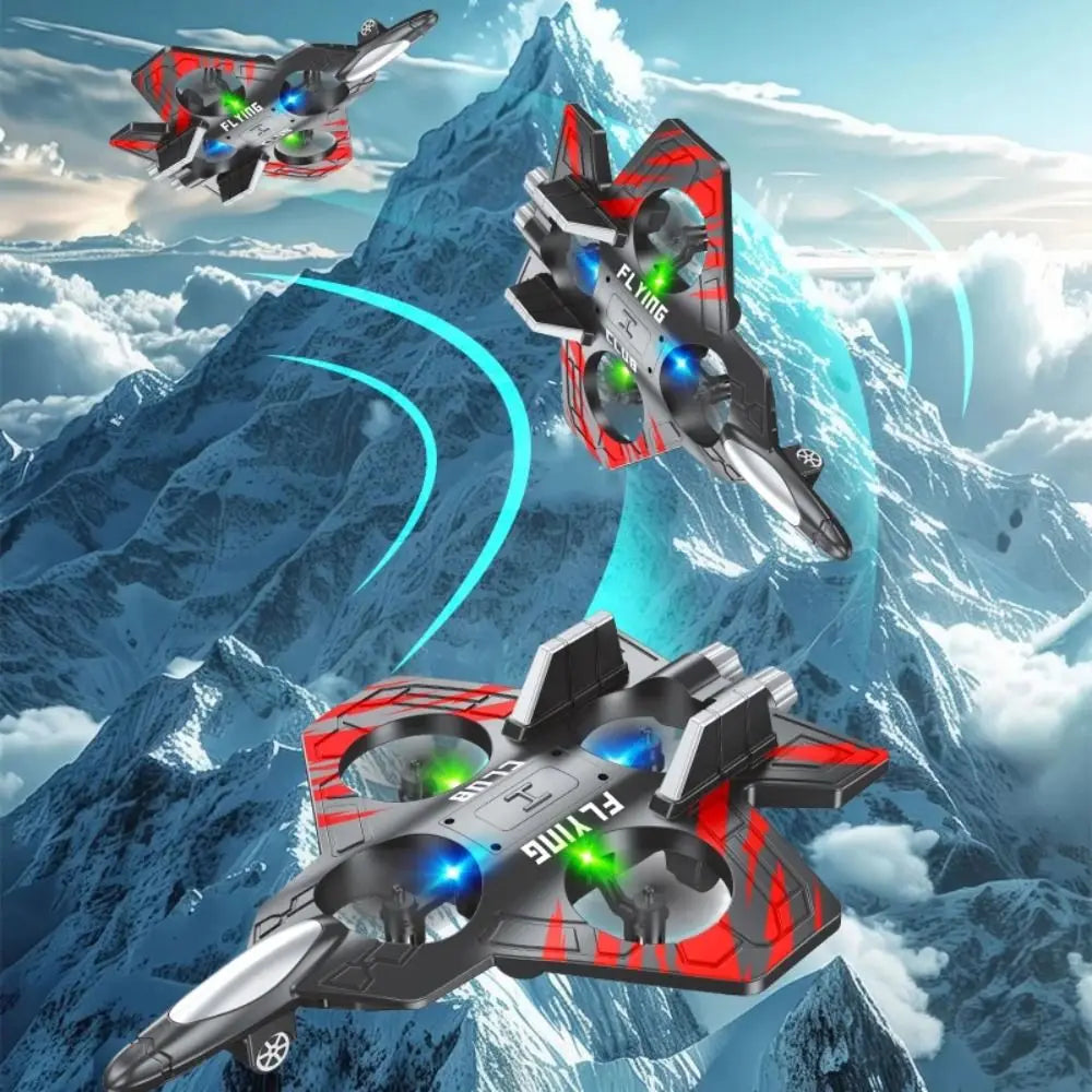 RC Plane 2.4G Remote Control Aircraft Gravity Sensing Helicopter Glider with Light EPP Foam Fighters for Boys Children