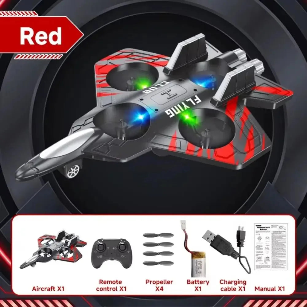 RC Plane 2.4G Remote Control Aircraft Gravity Sensing Helicopter Glider with Light EPP Foam Fighters for Boys Children